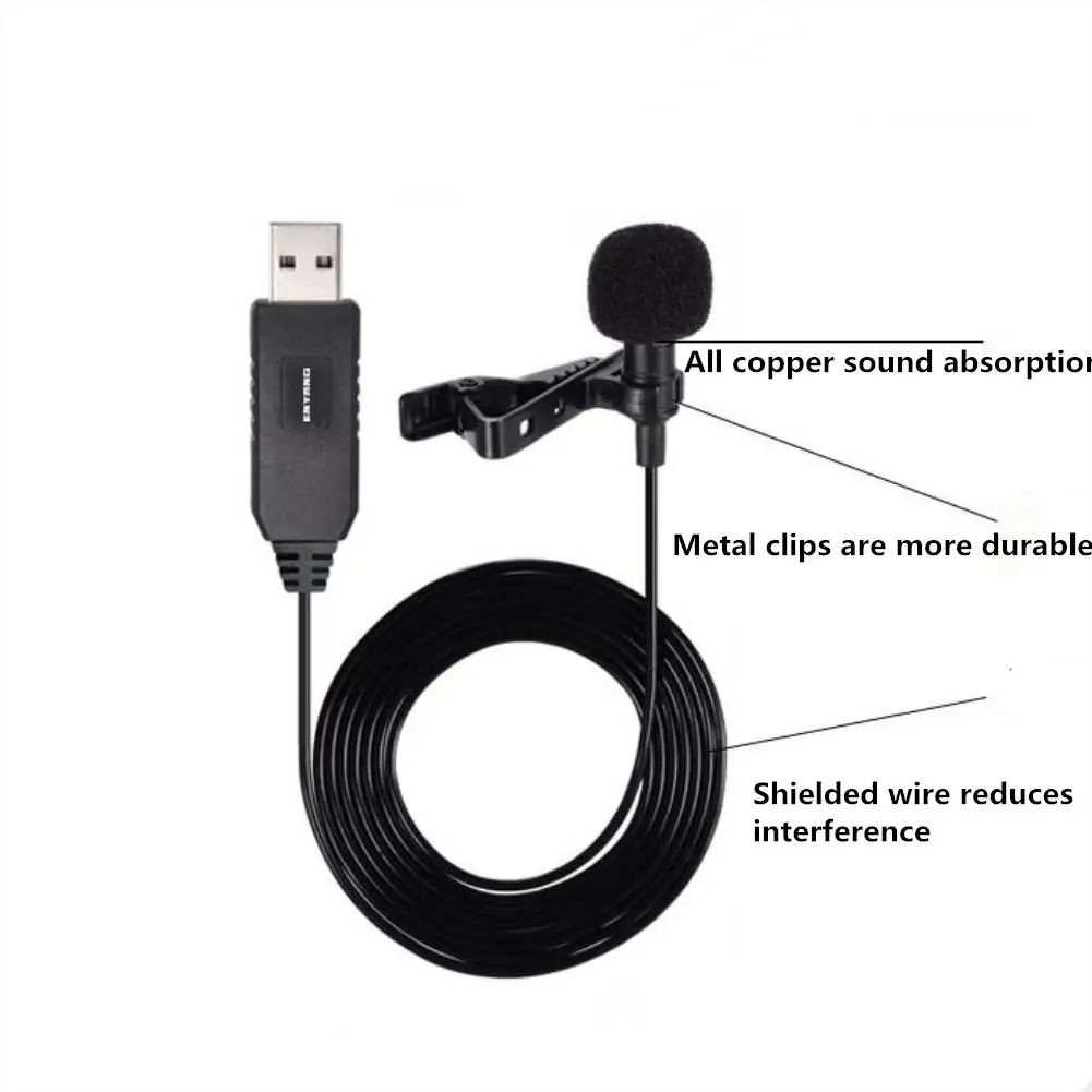 Проводной микрофон с отворотами на застежке для Домашнего Караоке USB Lavalier