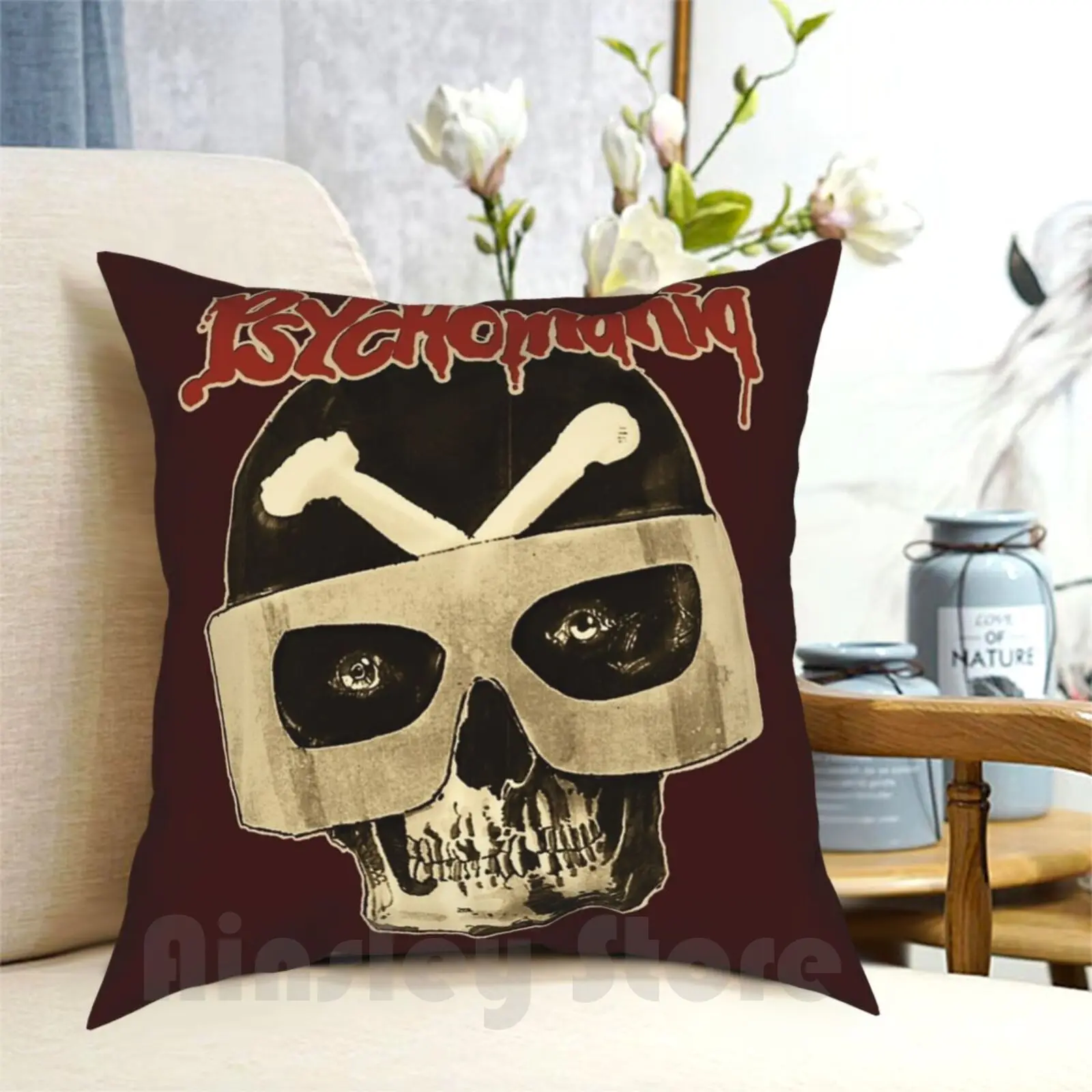 

Psychomania 1973 Pillow Case Printed Home Soft Throw Pillow Psychomania Horror Rider Vintage Cycle Movie Flick
