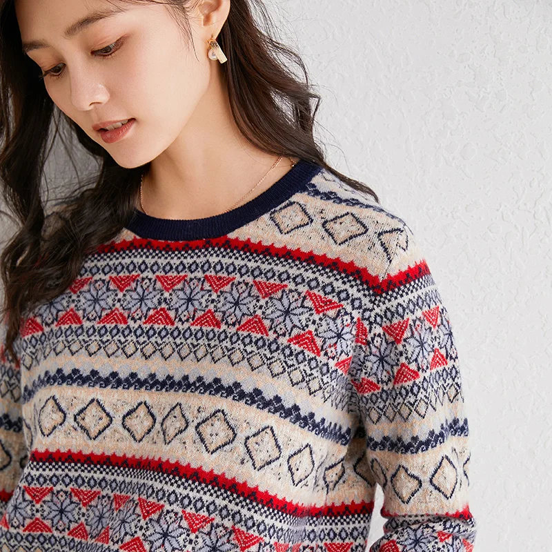 adishree 2020 woman winter 100% Cashmere sweaters and autumn knitted Pullovers High Quality Warm Female thickening O-neck