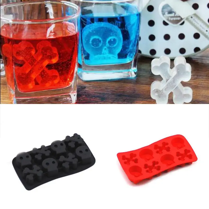 Форма для льда в виде черепа форма торта подносы кубиков Силиконовый Забавный