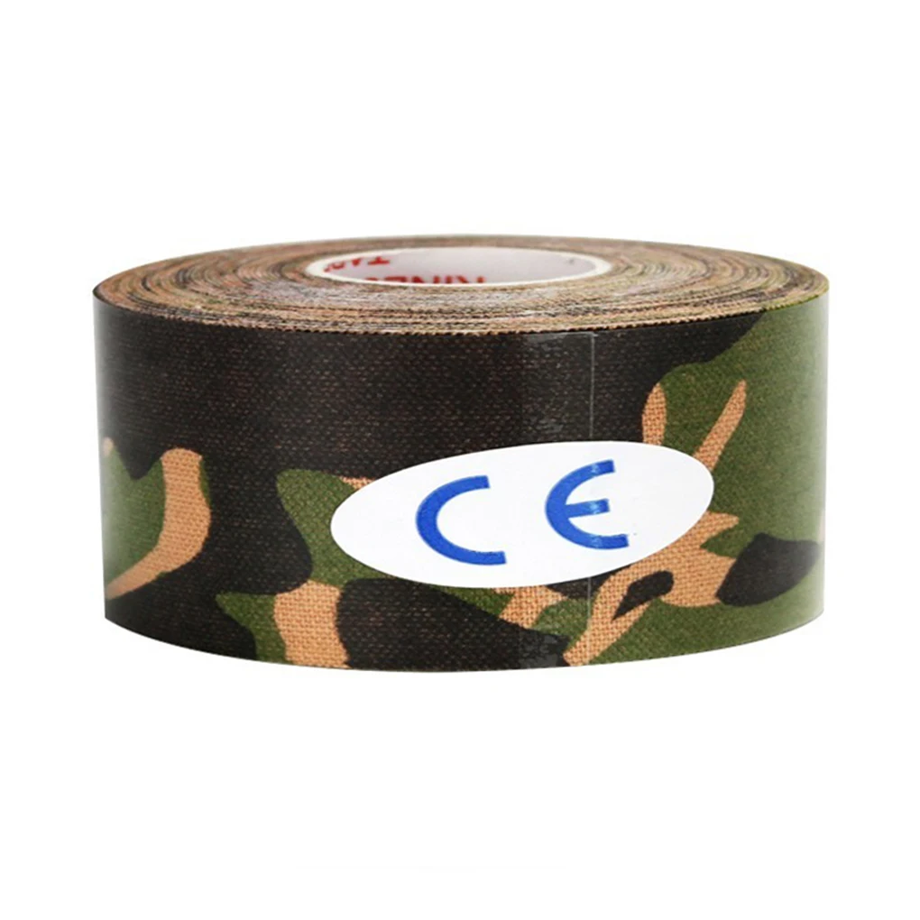 Land camouflage Хлопковая эластичная кинезиологическая лента терапевтическая водонепроницаемая Поддержка мышц клейкая лента кинезио - Цвет: Land camouflage