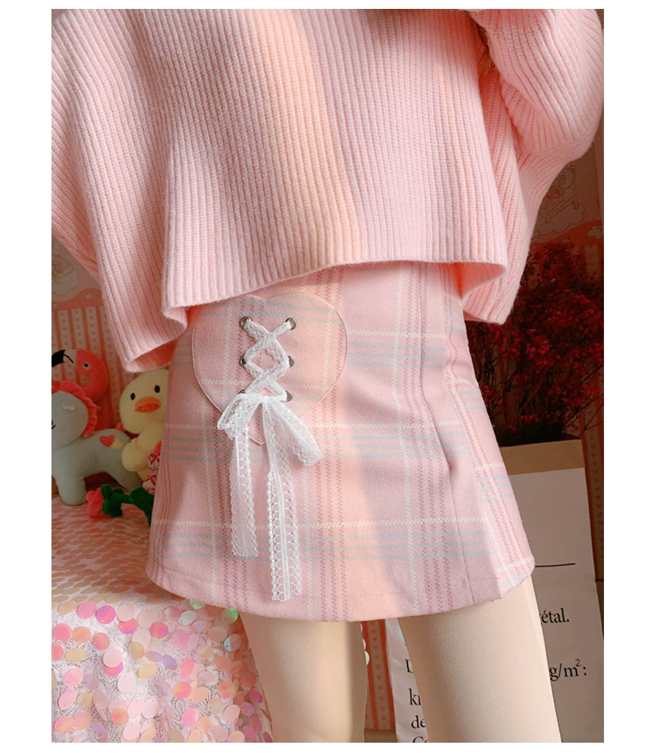 Женская клетчатая плиссированная юбка шорты трапециевидной формы милая Осенняя