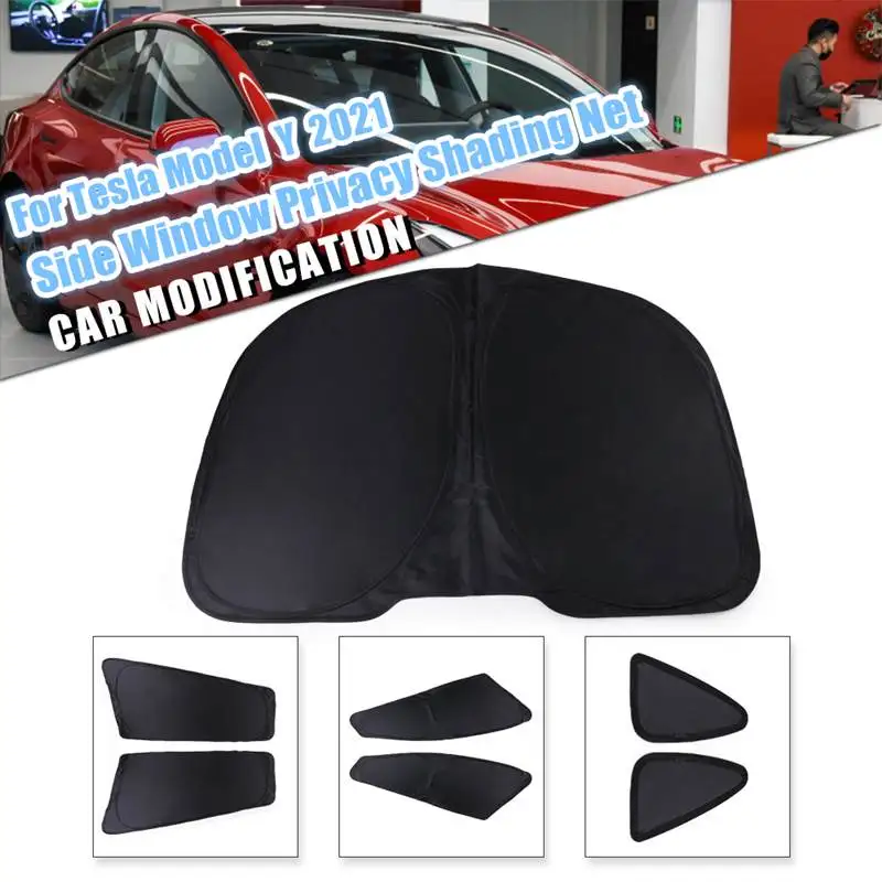 

Side window Sunshade Net For Tesla Model Y 2021 Sunshade Custom Car Front Rear Windshield Side Window Privacy Shading Net