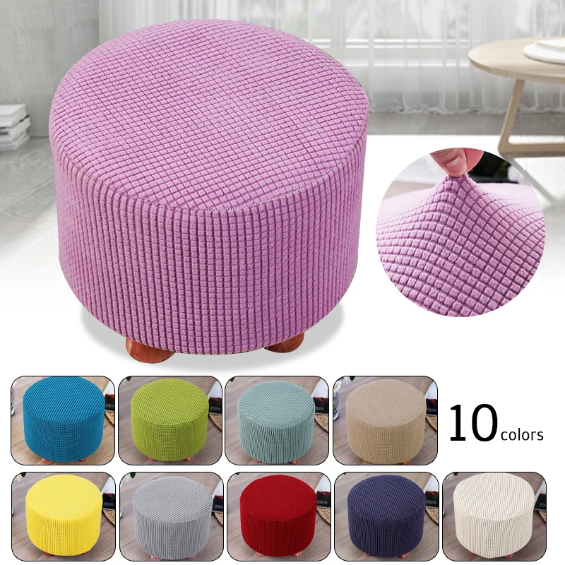 

Washable Ottoman Cover Footrest Covers Elastic Seat Protective Case Chair Covers Footstool Protector Covers Without Stool