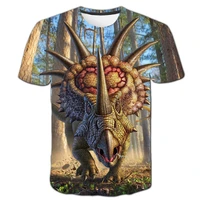 2022 dinosaur t shirt kids boys clothing stegosaurus printed t shirt boys girls clothes children summer short sleeve tops tees