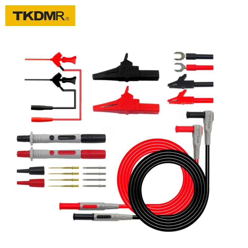 

TKDMR Series Replaceable Multimeter Probe Test Hook&Alligator Clip Test stick Test Lead kits 4mm Banana Plug free shipping