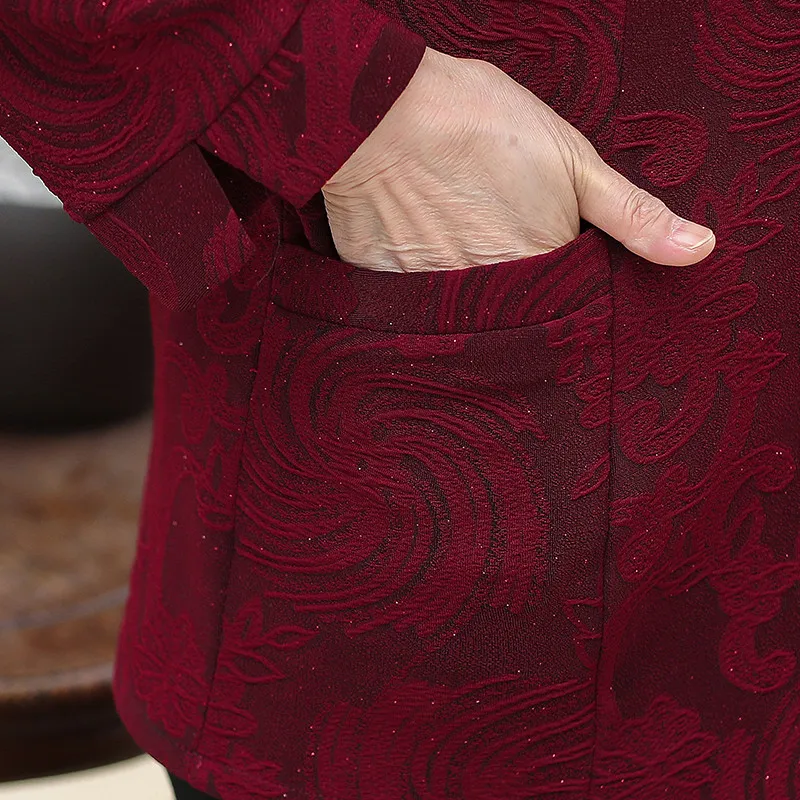 Блузка большого размера для пожилых женщин топы мам рубашка с длинным рукавом и