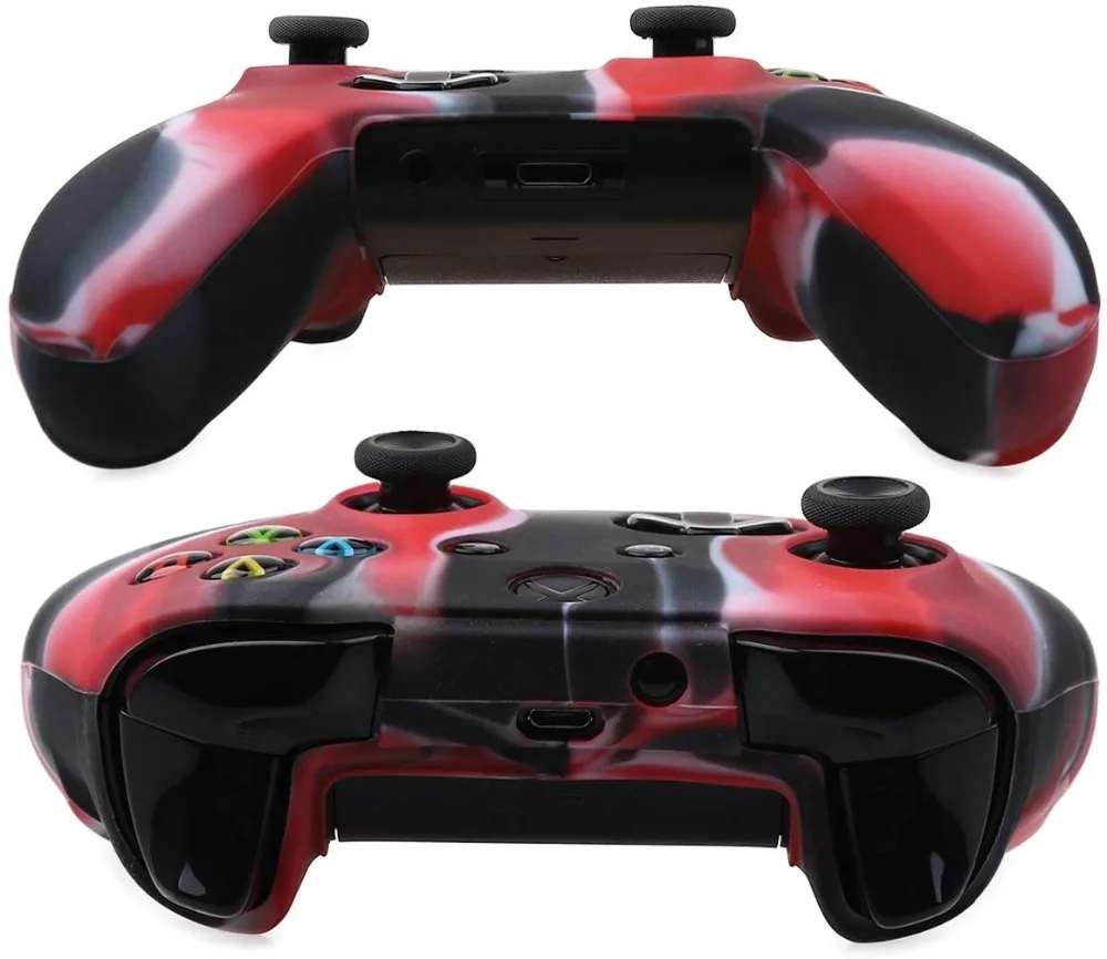 Силиконовый защитный чехол ZOMTOP для XBox One X S, защитный чехол для контроллера, защита для переноса воды, камуфляжная крышка, крышки для ручек