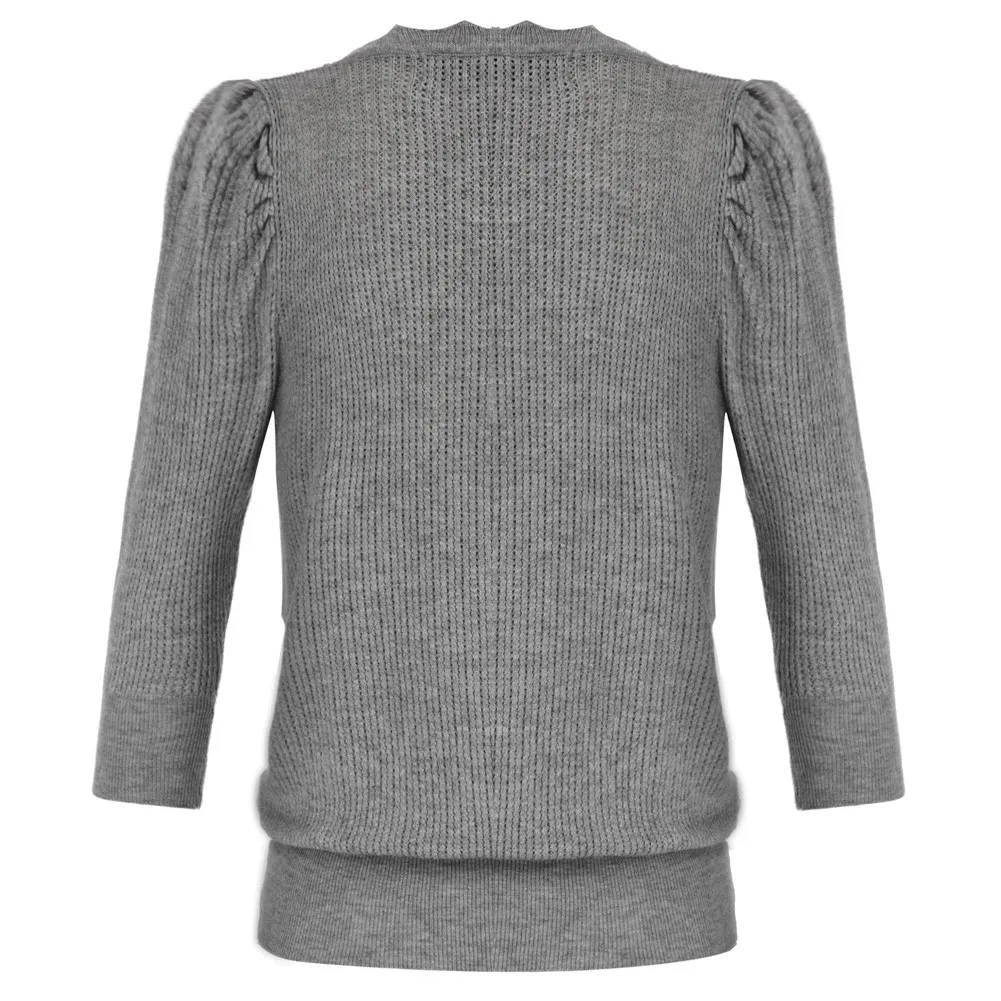 Женский кардиган-болеро с V-образным вырезом и рукавом 3/4