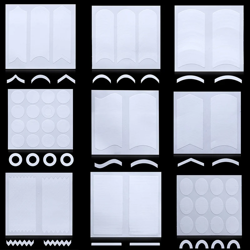 24 шт./компл. французский Стиль дизайн ногтей полый улыбка трафарет направляющая