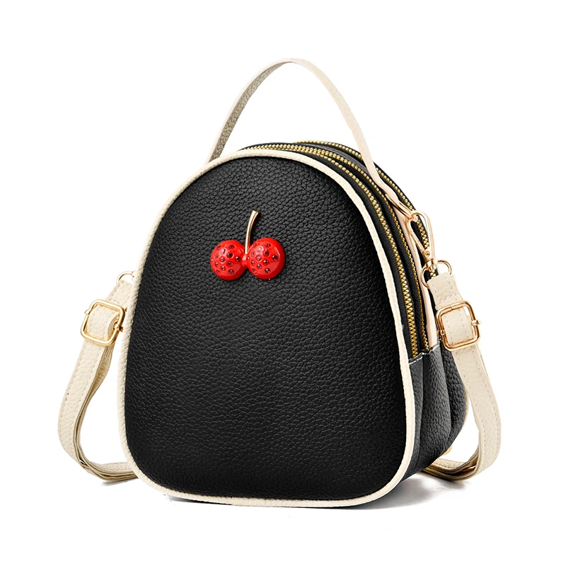 Новые Брендовые женские маленькие сумочки из искусственной кожи с вишневым