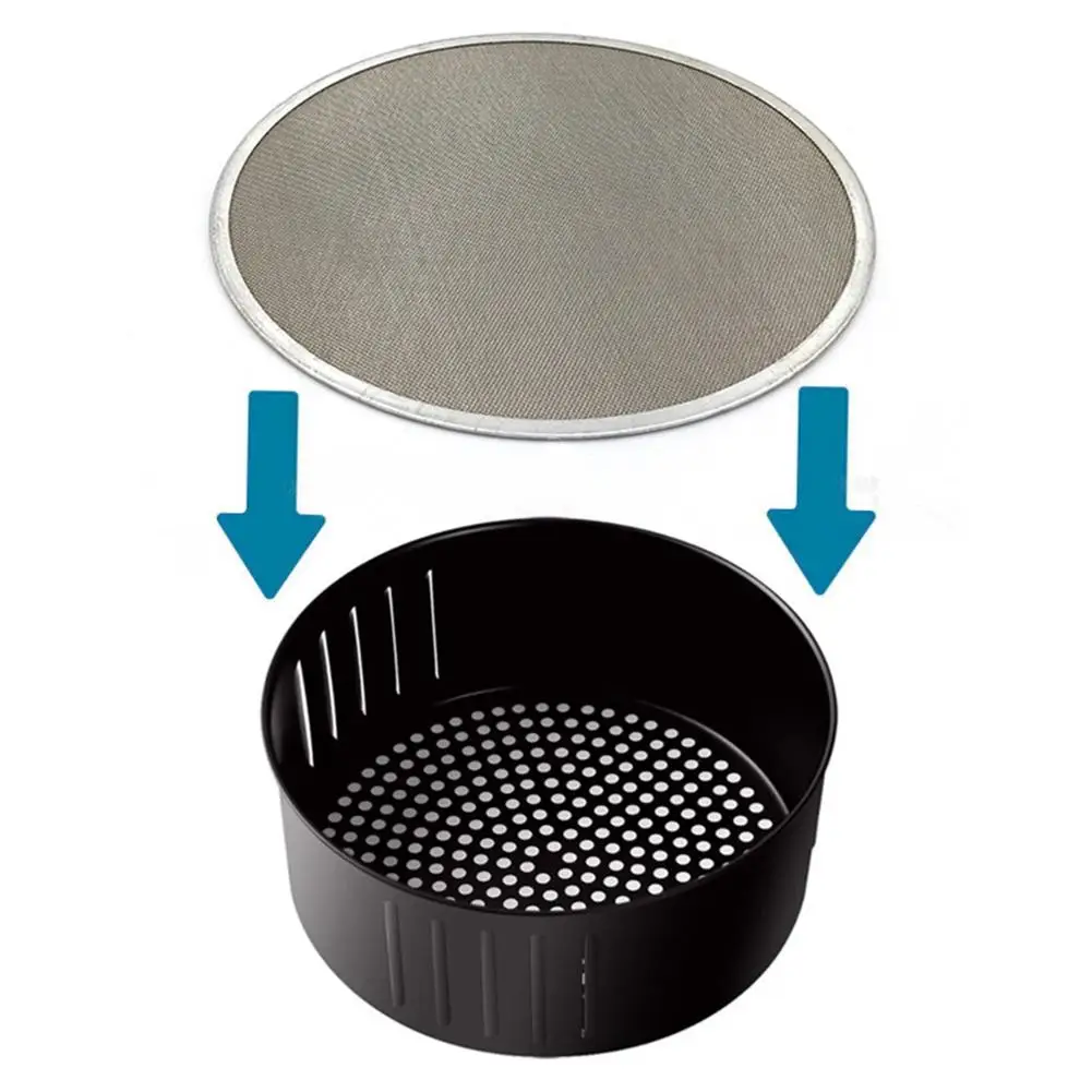 

19/21/23/25cm Stainless Steel Oil Splatter Screen Net Cover for Air Frying Pot Oil Splatter Screen Net Cover for Air Frying Pot