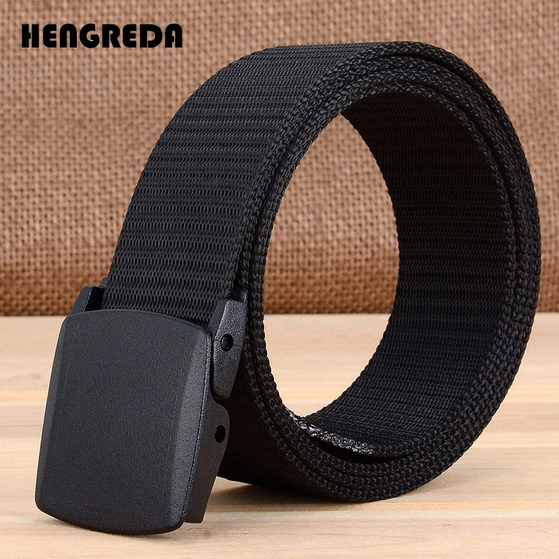 

Military Men Belt Army Belts Adjustable Belt Men Outdoor Travel Tactical Waist Belt with Plastic Buckle for Pants 130cm