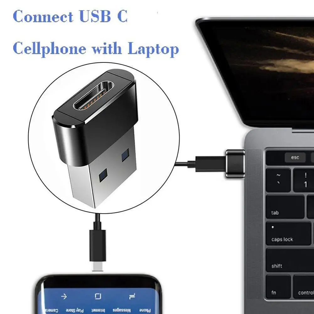 Новинка 2019 Переходник USB Type C OTG папа-Micro мама для Macbook Samsung S10 Huawei на Type-c | Мобильные