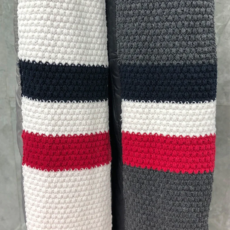 

2021 Fashion TB THOM Brand Cotton Men Winter Windproof and Waterproof Casual Trousers Patchwork Thick Keep Warm pants