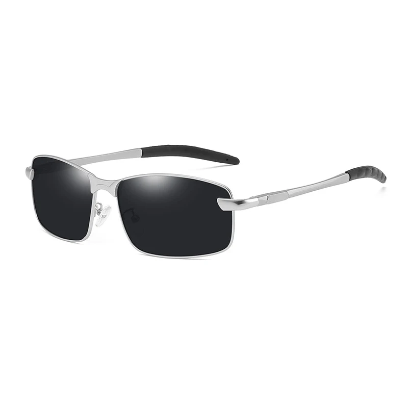 C16 silver black Классические поляризационные спортивные солнцезащитные очки для мужчин и женщин стильные прямоугольные брендовые дизайнерские солнцезащитные очки для вождения на открытом воздухе с защитой от ультрафиолета - Цвет линз: C16 silver black