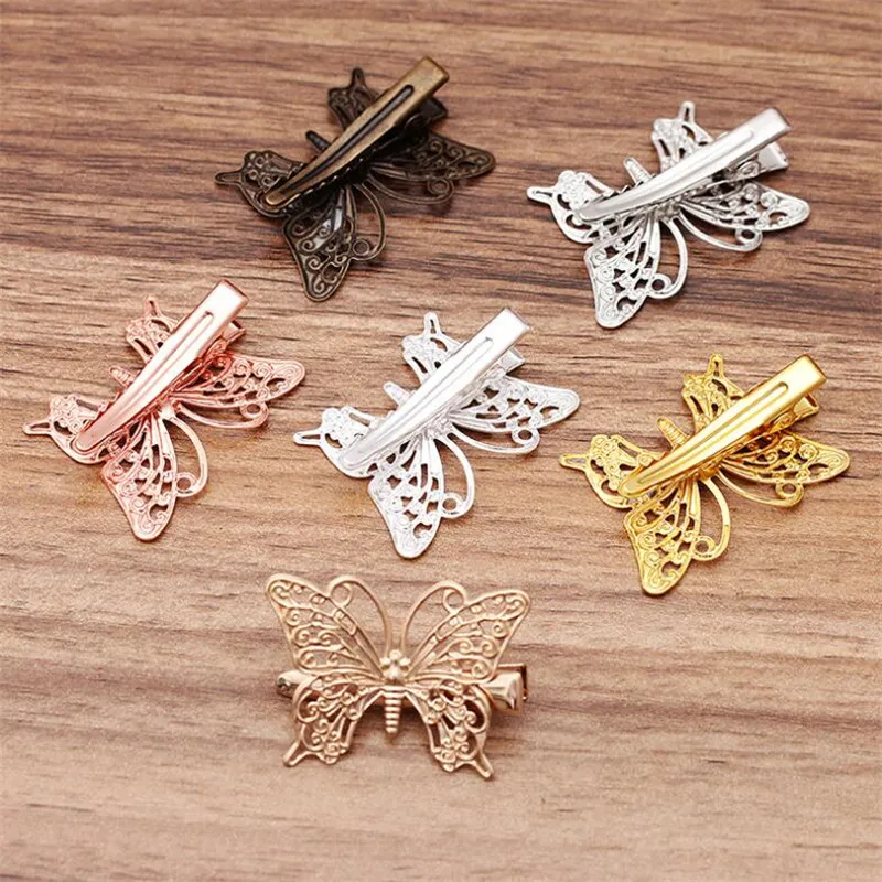 10 шт./лот Винтажные Украшения для волос с бабочкой очаровательные женские
