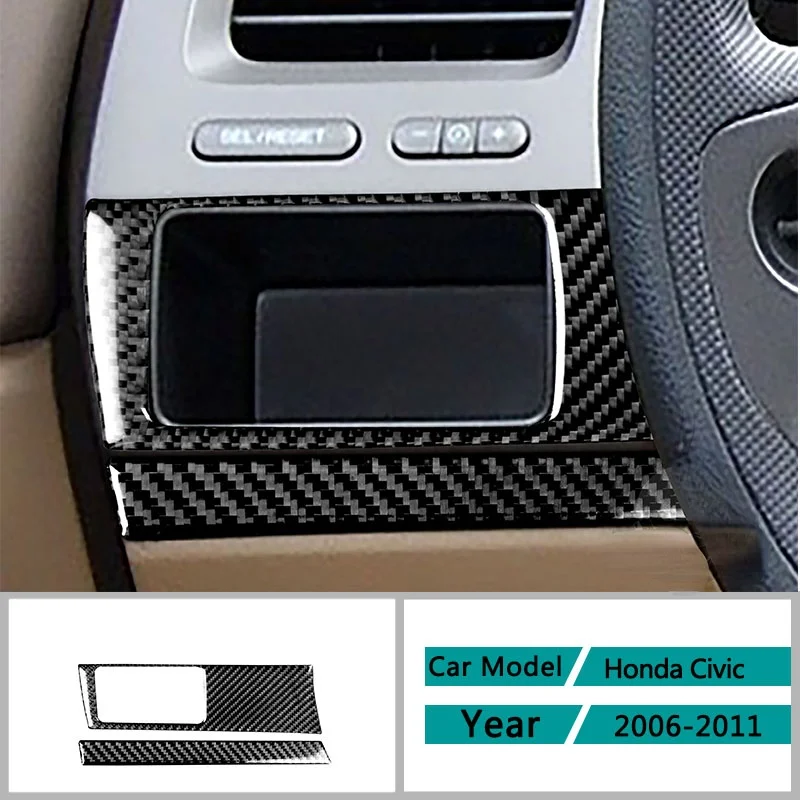 

Carbon Fiber Car Accessories Interior Headlight Switch Panel Modification Cover Trim Stickers For Honda Civic 2006-2011