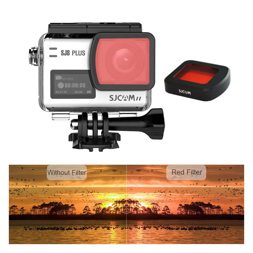Алюминиевый красный фильтр для дайвинга оригинальные аксессуары SJCAM SJ8 PRO PLUS AIR