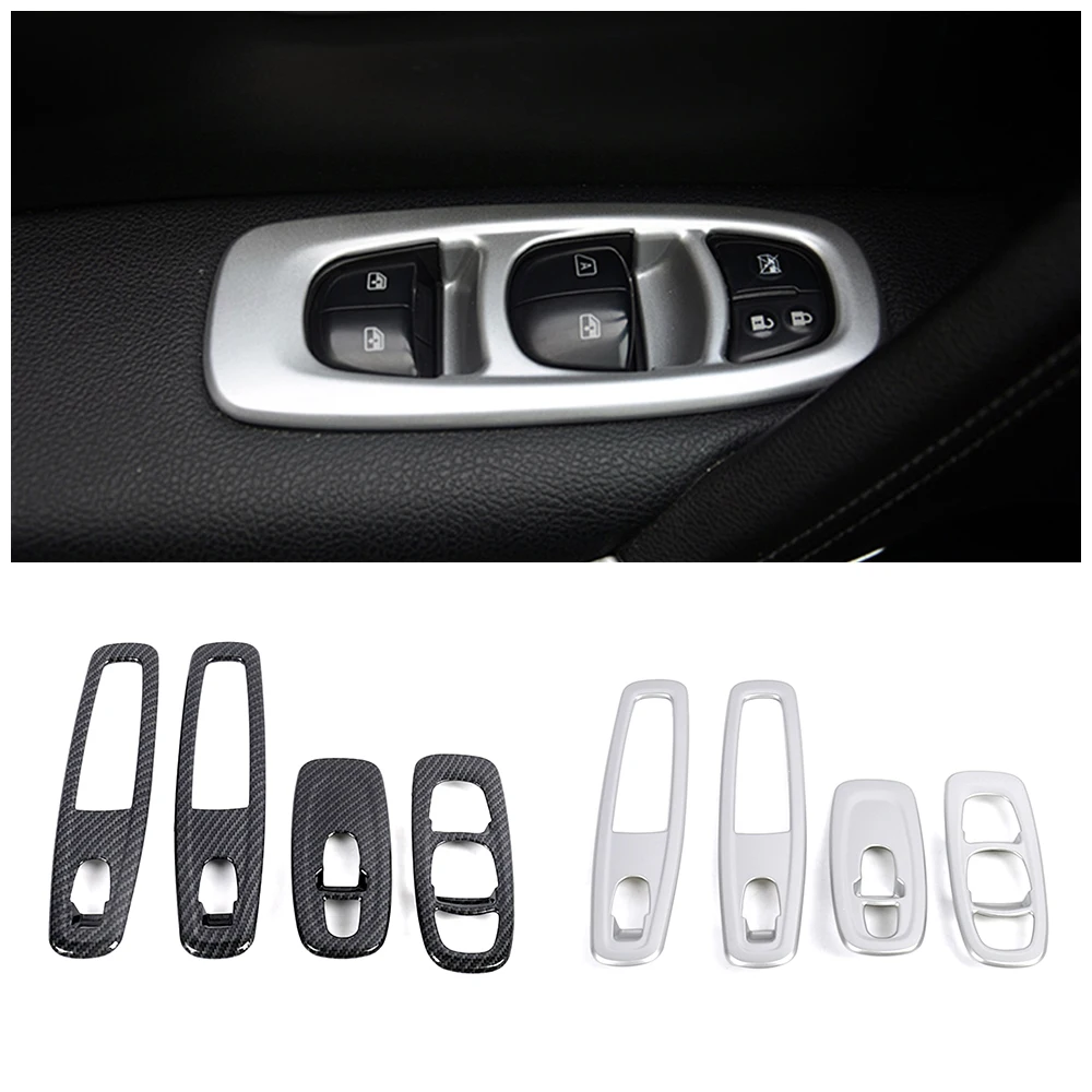 

For Renault Kadjar 2015-2019 Inner Door Armrest Window Lift Switch Button Panel Cover Trim Car Interior Styling Refit