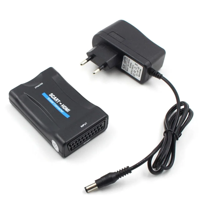 Конвертер SCART в HDMI 1080P высококлассный преобразователь видео аудио адаптер для HD