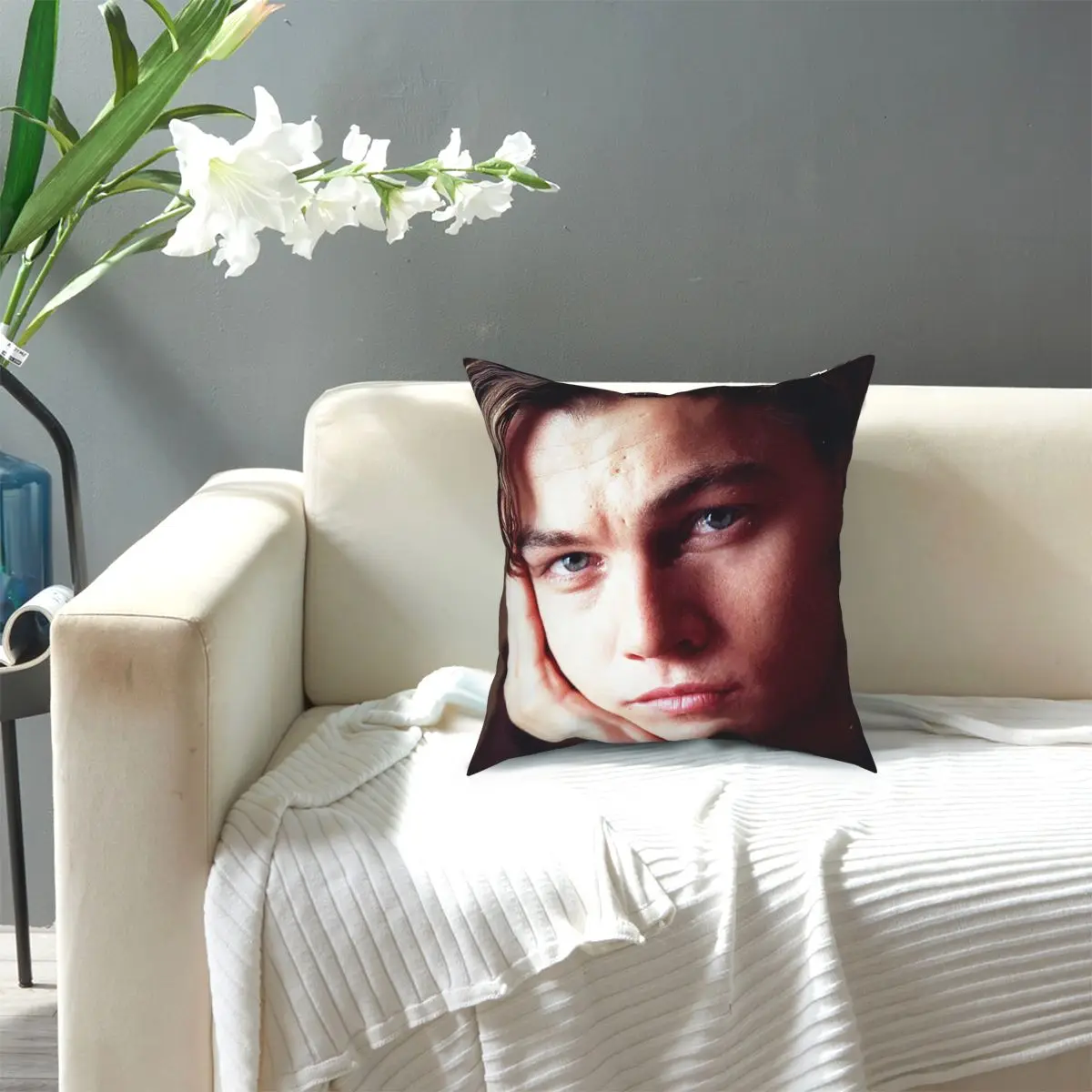 

Leonardo DiCaprio Seductive Square Pillow Case Decorative Pillow Vintage Cushion Covers