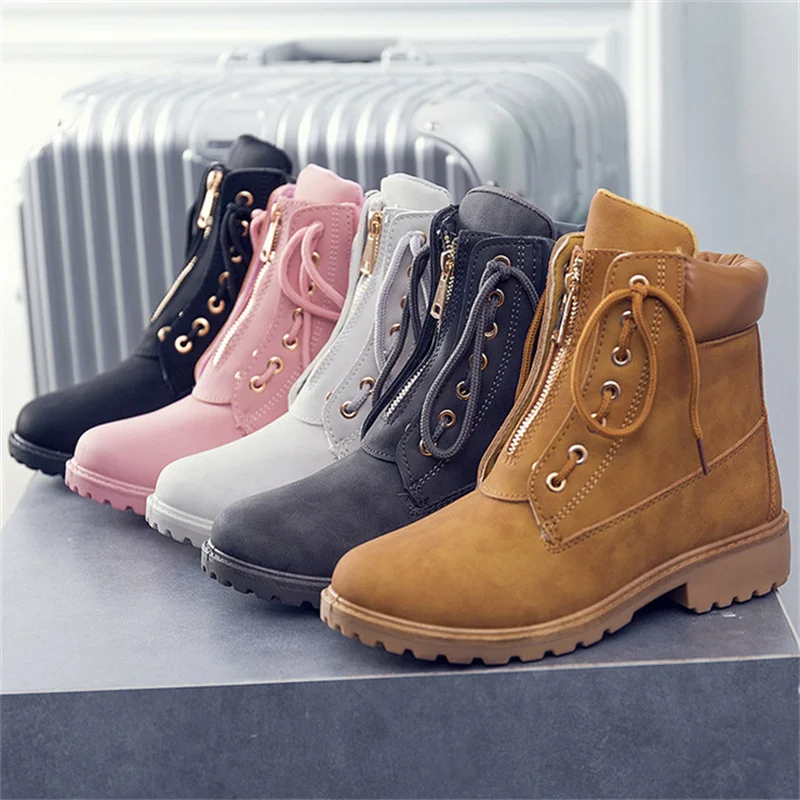 

Women's Boots 2022 Autumn Winter New Fashion Casual Platform Shoes GothFemale Trendy Shoes Women Warm Ankle Boots Plus Size