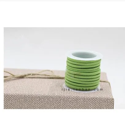 5 м/рулон корейского вельветового кожаного шнура, плоский плетеный шнур из искусственной замши, браслет с бисероплетением, ювелирное изделие, кисточка, аксессуары для веревки «сделай сам» - Цвет: P