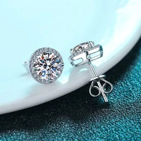 boeycjr 925 silver 0 30 5ct12ct f color moissanite vvs fine jewelry diamond stud earring for women