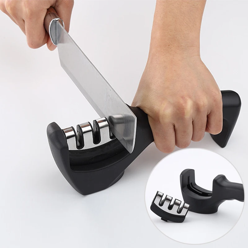 

Knife Sharpener 3 Stages Professional Kitchen Sharpening Stone Grinder knives Whetstone Tungsten Diamond Ceramic Sharpener Tool