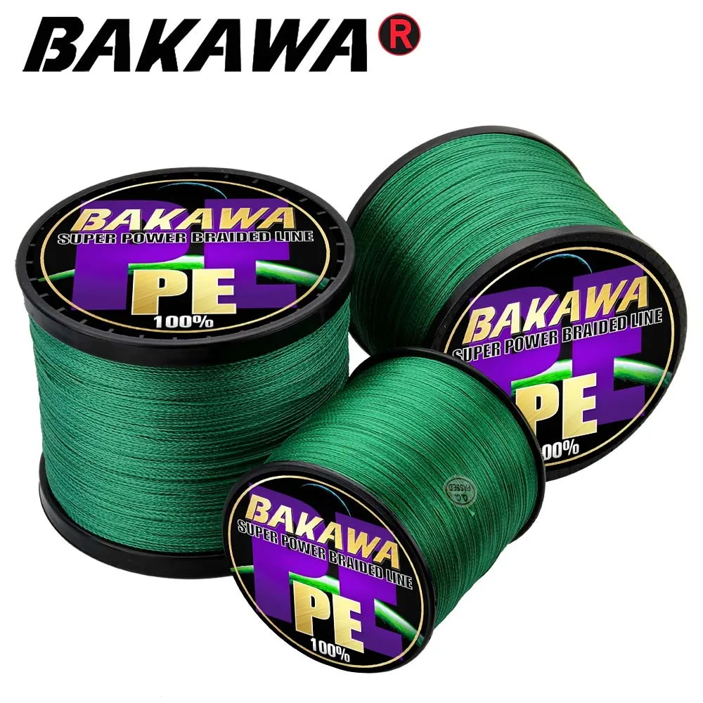 4-жильная плетеная рыболовная леска BAKAWA многонитевая 300 м 500 1000 для ловли карпа