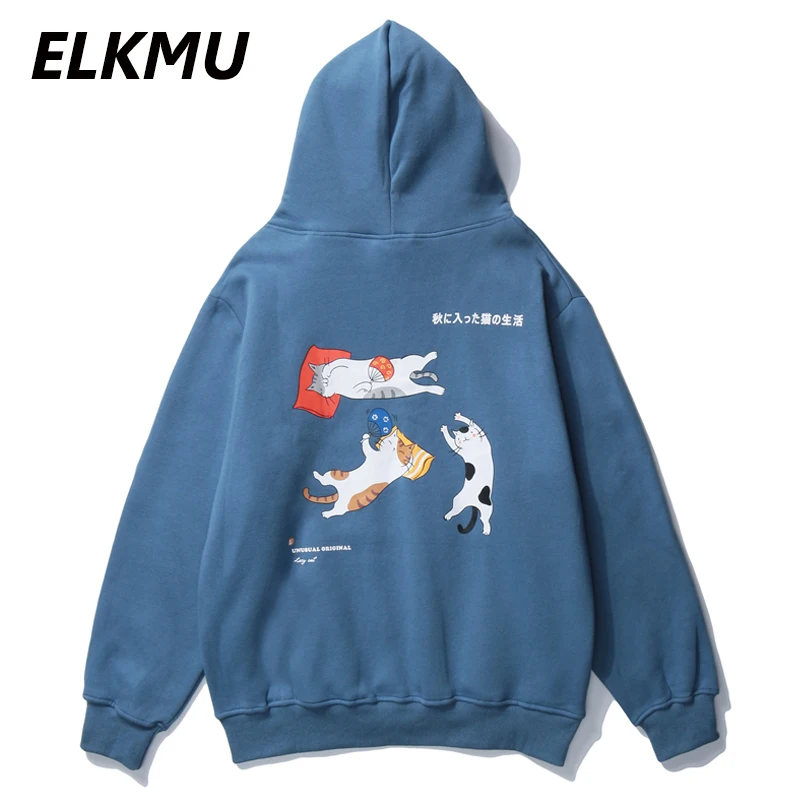 Толстовки ELKMU в стиле Харадзюку свитшоты хип хоп Повседневный пуловер с забавным