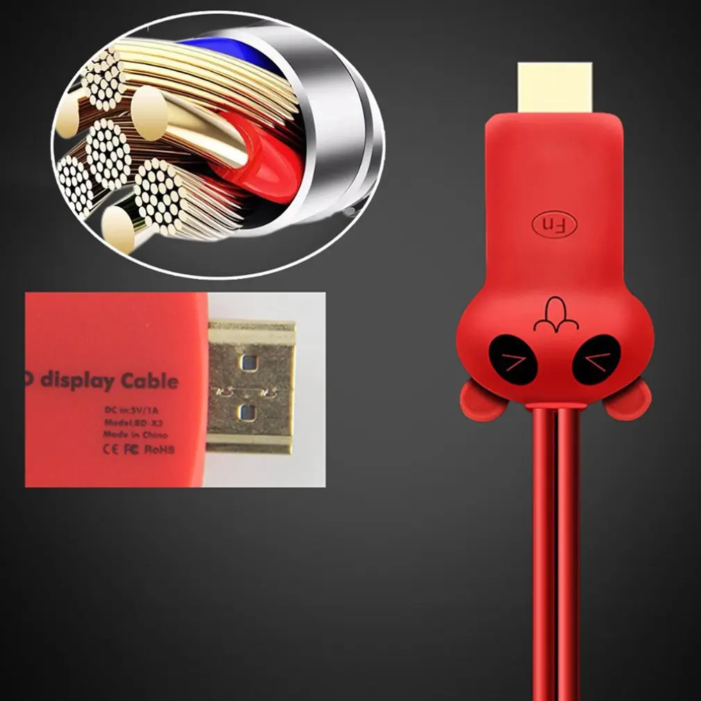 1080P MHL Micro USB в HDMI кабель адаптер для Samsung S7/S8 Plus iPhone X 8 Plug & Play конвертер|Кабели