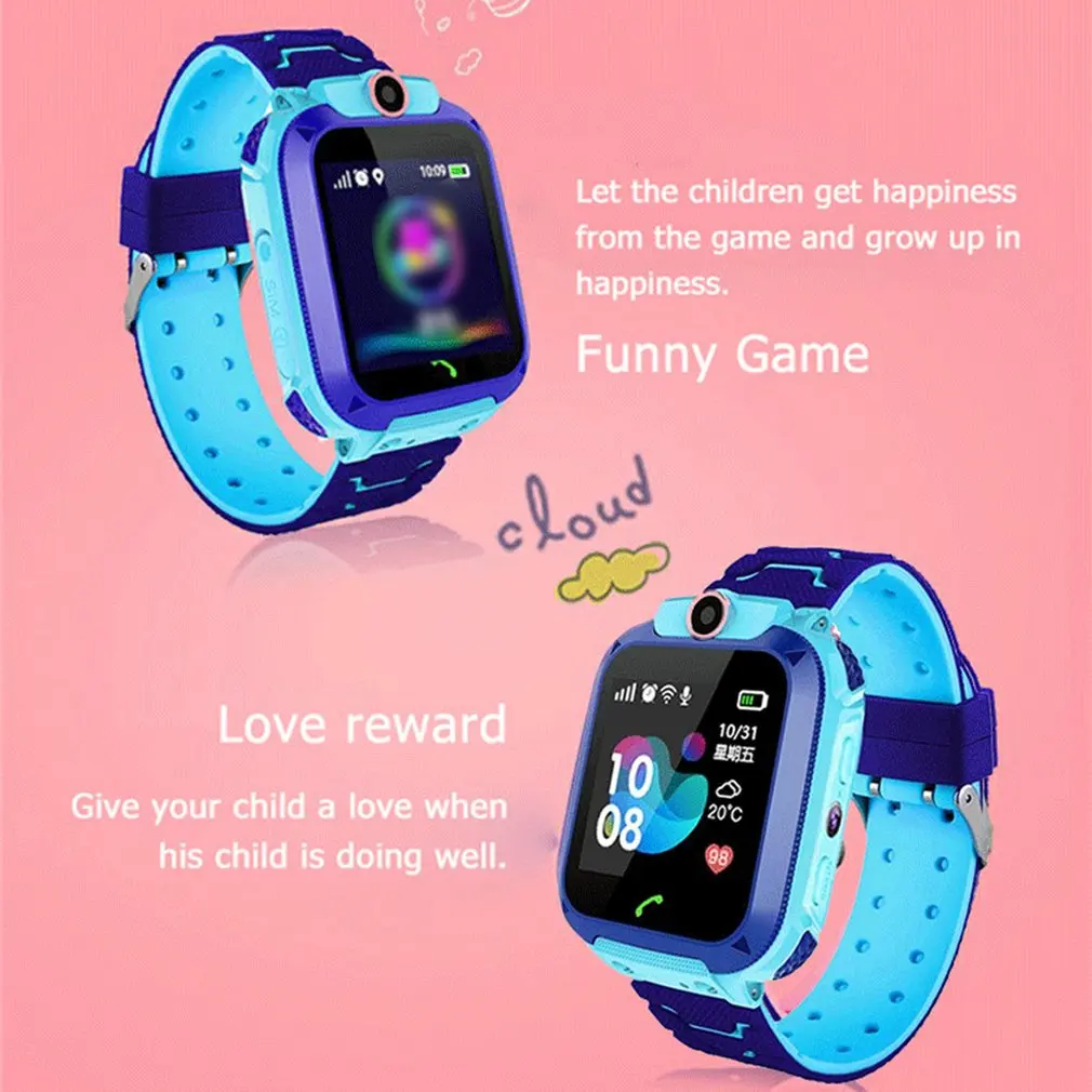 childrens smart watch phone watch smartwatch for kids with sim card photo waterproof kids gift for ios androids phone free global shipping