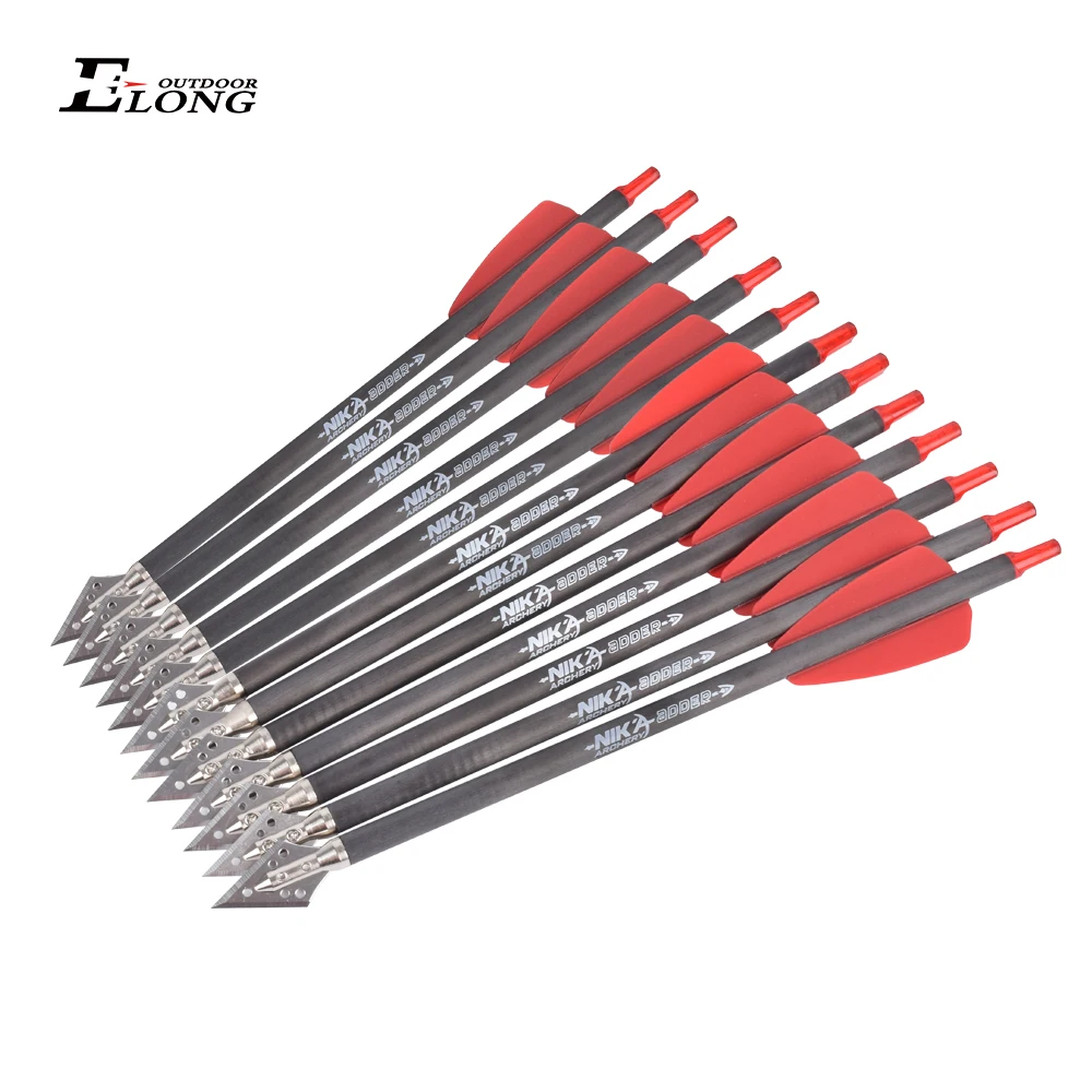 

3PCS Archery Crossbow Bolts 7.5 Inch R9 Carbon Arrows Fits for Pistol Crossbow 50-80 LBS Outdoor Shooting