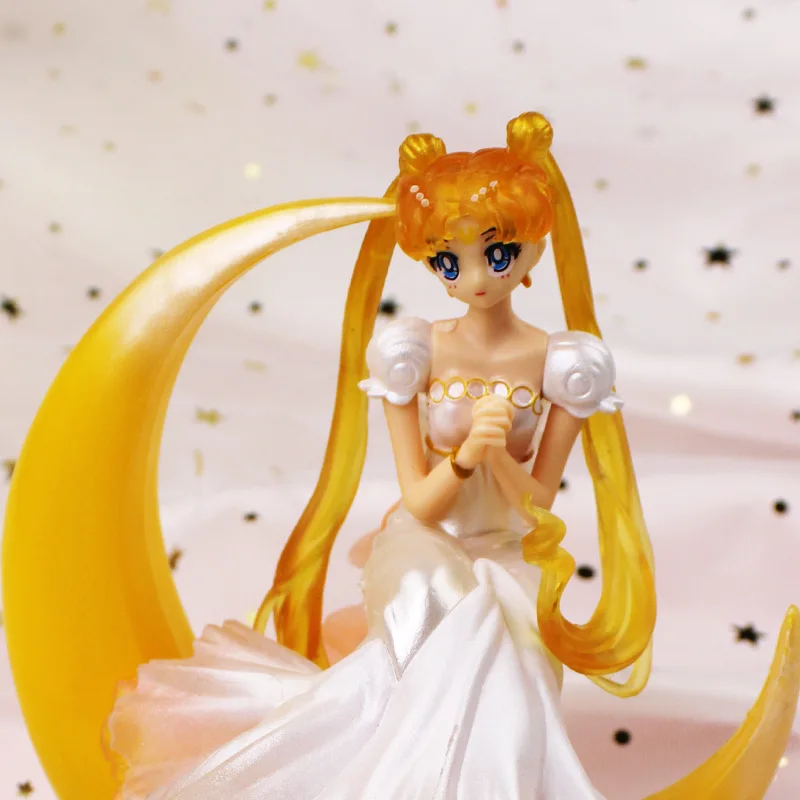 

Action Figures Toy Garage Kit Toys Pvc Dolls Sailor Moon Shine Birthday Cake Decoration Gift