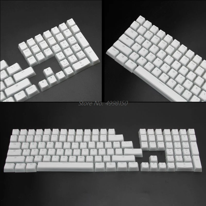 RGB 108 Keycaps ANSI макет PBT белый пудинг Двойная кожа молочный выстрел с подсветкой Keycap