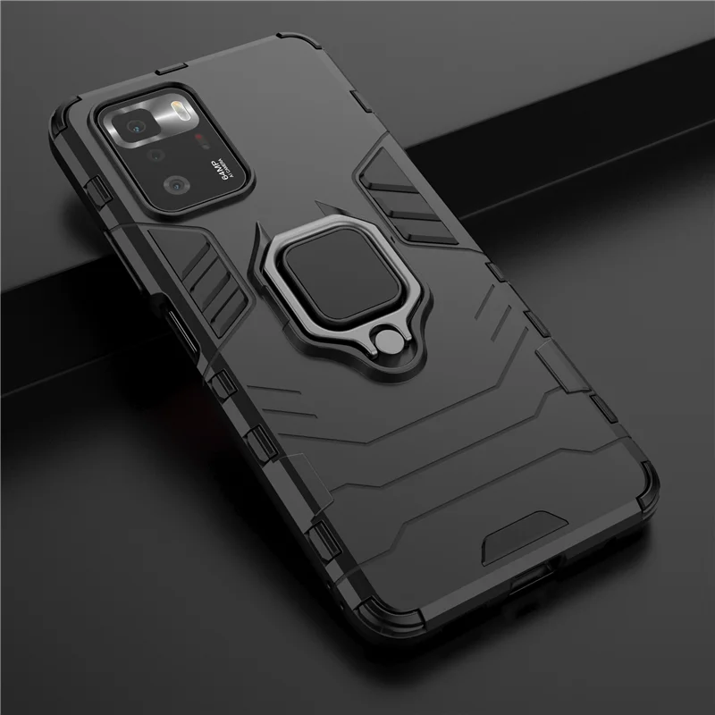 Protective Case For Xiaomi Poco X3 GT Case For Poco M3 Pro F3 X3 GT Cover Silicone Rubber Hard Armor Ring For Xiaomi Poco X3 GT