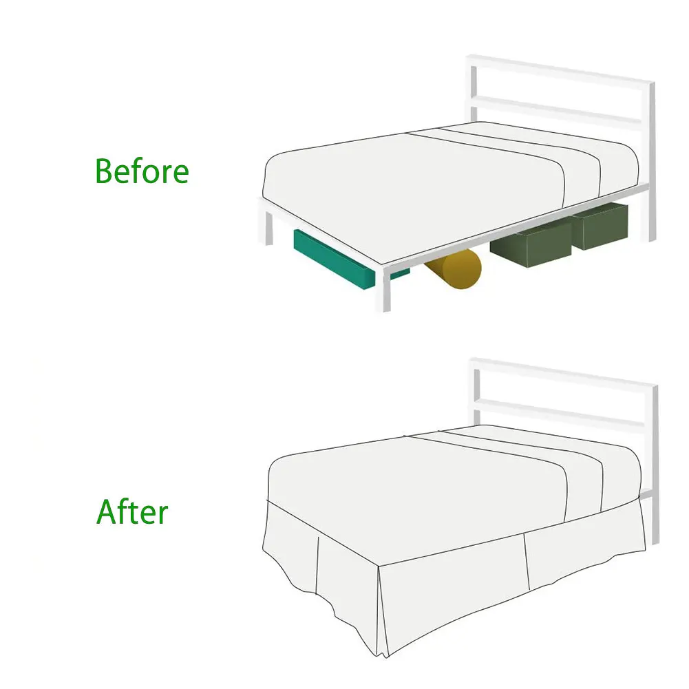 

Different Styles Polyester Bed Skirt Drop Pleated Dust Ruffle Extra Bedding Base Valance Sheet For Home Bedroom Bar Livingroom