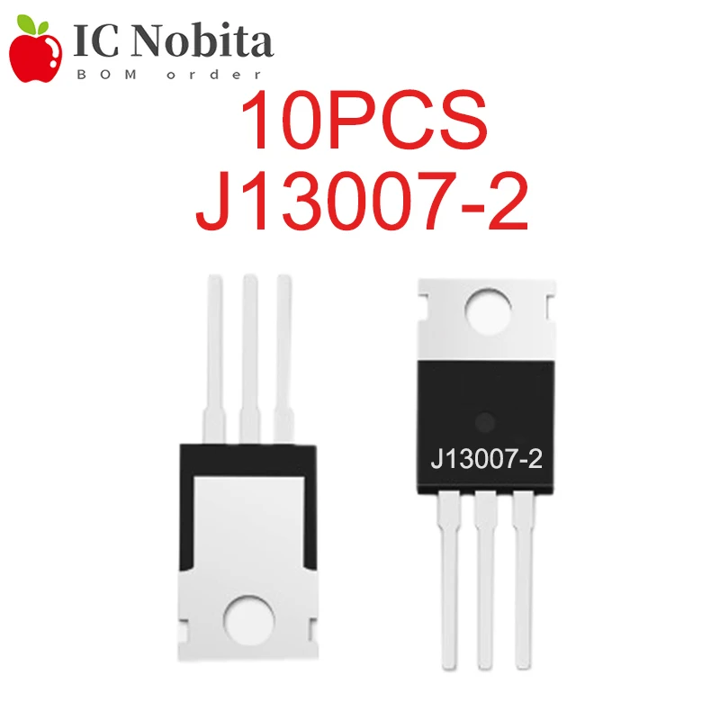 

10PCS J13007-2 TO220 FJP13007 J13007 MJE13007 TO-220 FJP13007H2 E13007 E13007-2 NPN Transistors Power Switch Transistor IC New