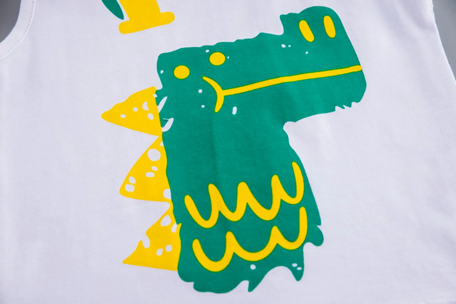 

Cartoon Baby Boys Clothes 1 2 3 Years Children Outfits Cotton Dinosaur Vest + Denim Shorts Set Soft Toddler Baby Clothes Set