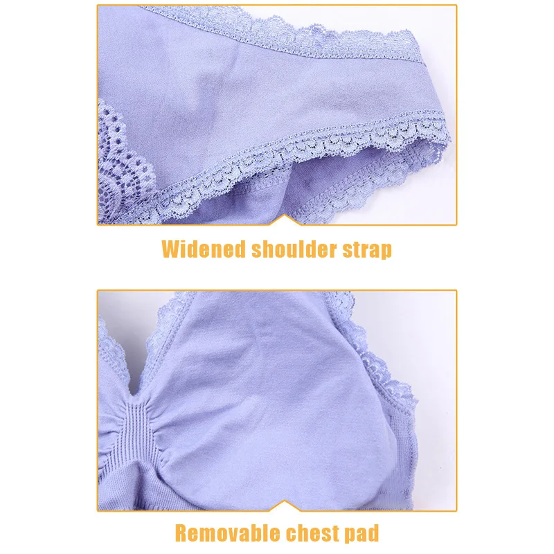 Новый удобный бюстгальтер с полной поддержкой кружевной Бралетт однотонный