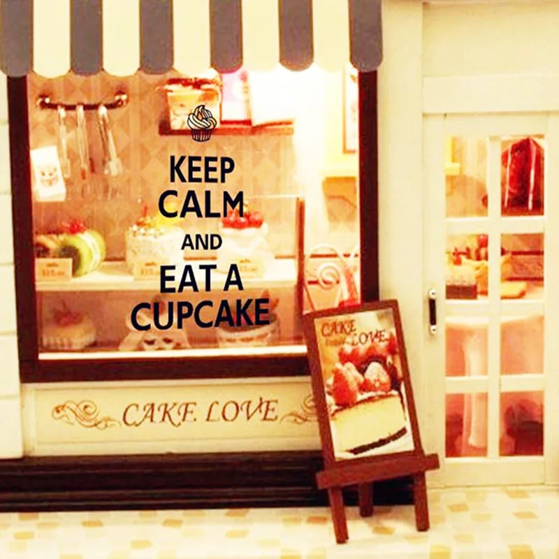 Наклейки для украшения стен и капкейков Keep Calm выпечки буквы наклейка Футбол Bakeshop