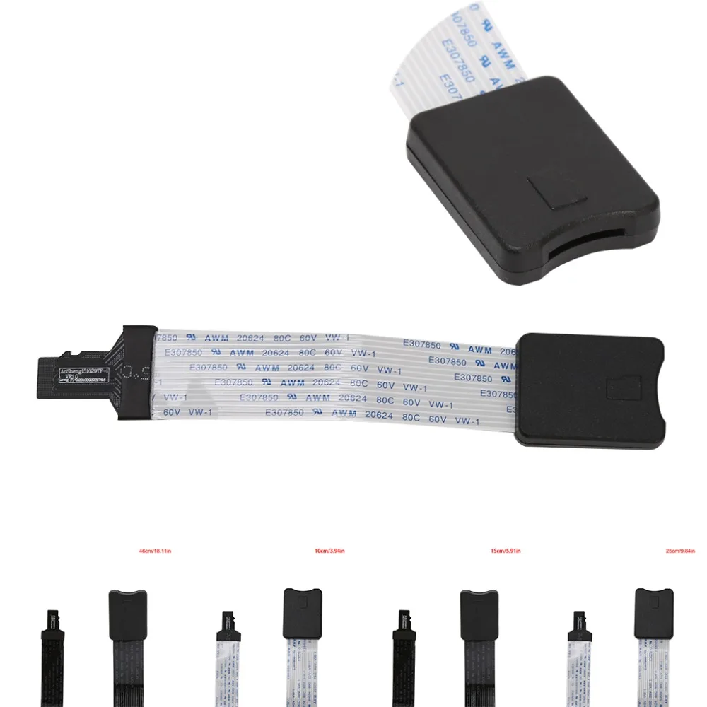 10/15/25/46cm TF Male To Micro SD Female Card Reader Extension Adapter Cable Extender For Car GPS Phone TV Camera | Компьютеры и офис