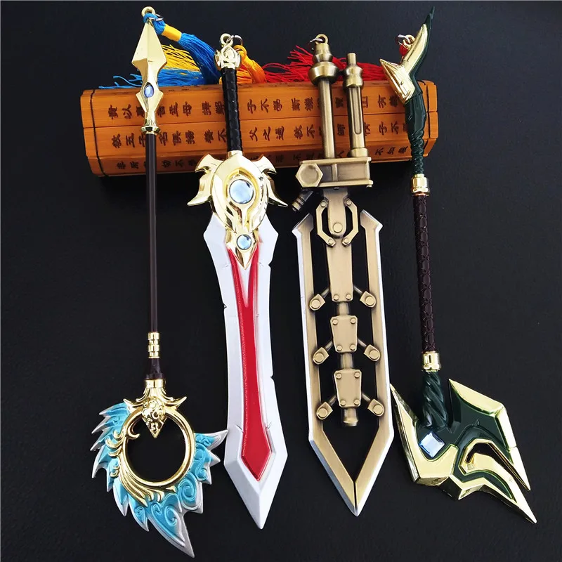 22CM Game LOL Weapon Model League Of Legends The Tidecaller Nami Metal Cosplay Props For Game Fans Gifts Holder Collection
