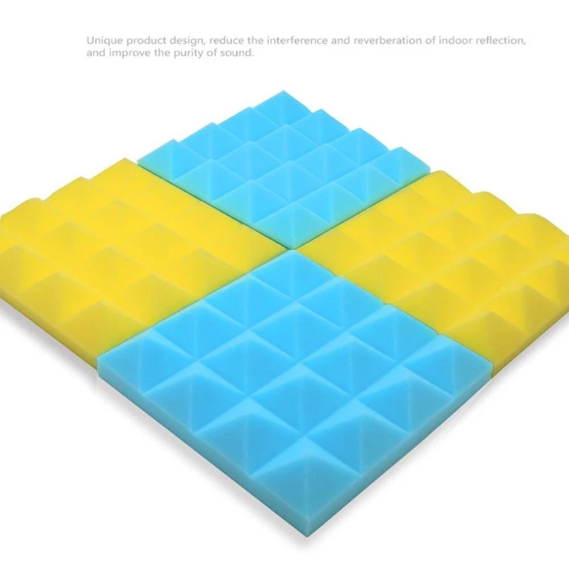 RISE 25X25X5Cm Звуконепроницаемая губка акустическая пена панель стоп поглощение