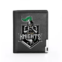 retro knights leather men wallet classic credit card holder short purse