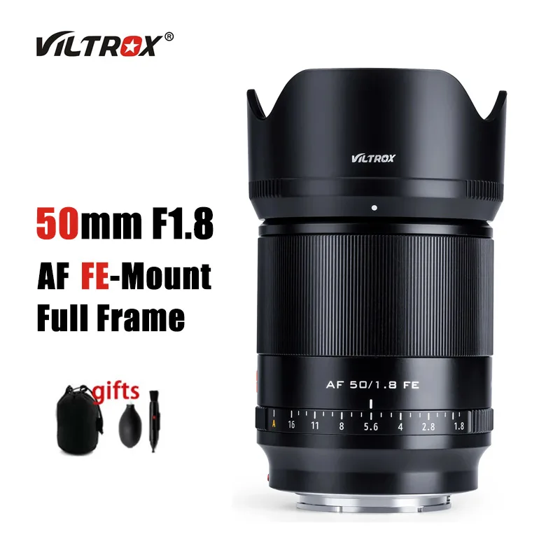 

Объектив Viltrox 50 мм F1.8 FE с автофокусом, полноразмерные Портретные линзы с большой апертурой для Sony E Mount Camera A7R A7RIII A7R4 A9