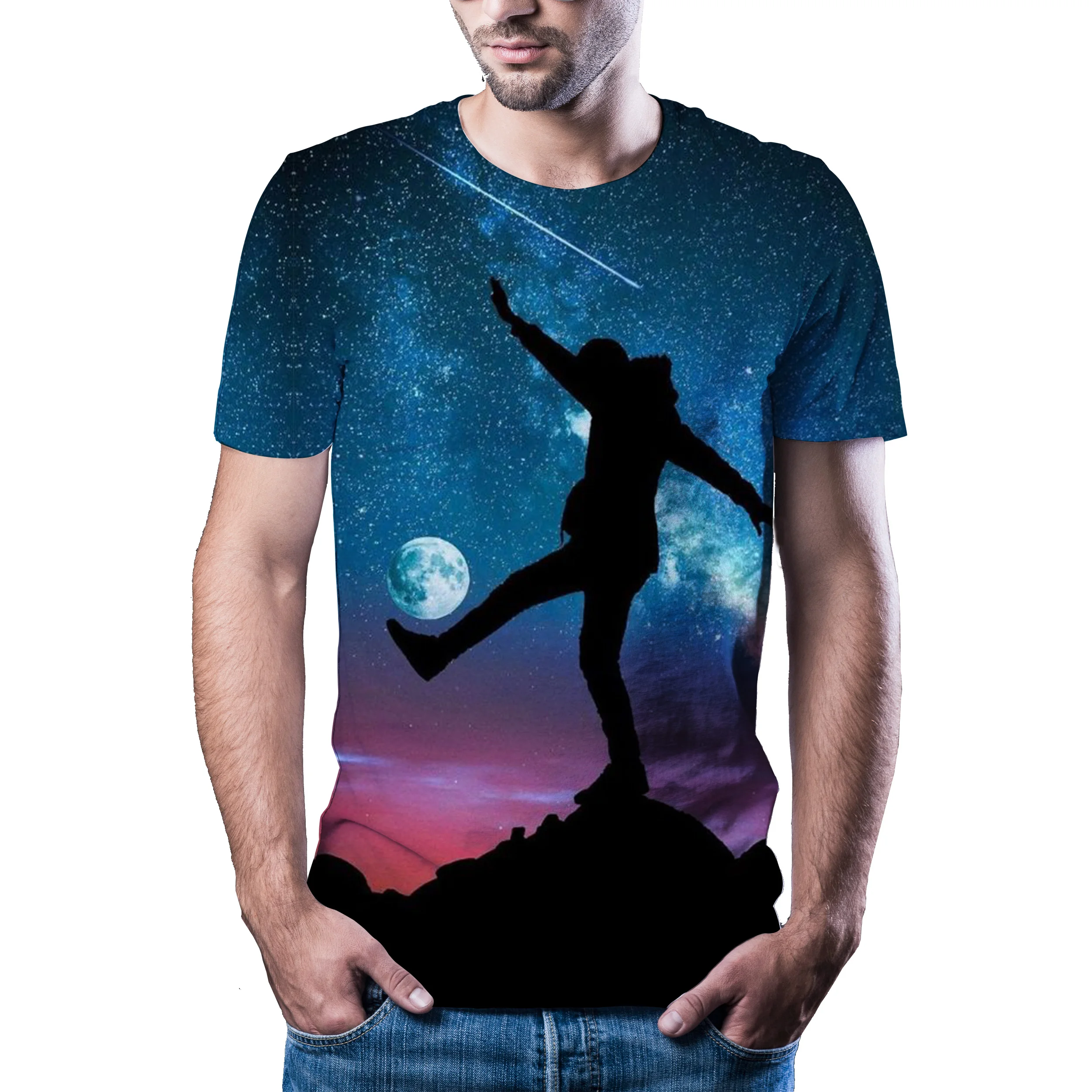 

Summer 2021 New Fashion 3D T-shirt Men's Funny Short Sleeve T-shirt Nature Fresh Leisure 3D T-shirt Men's Clothing