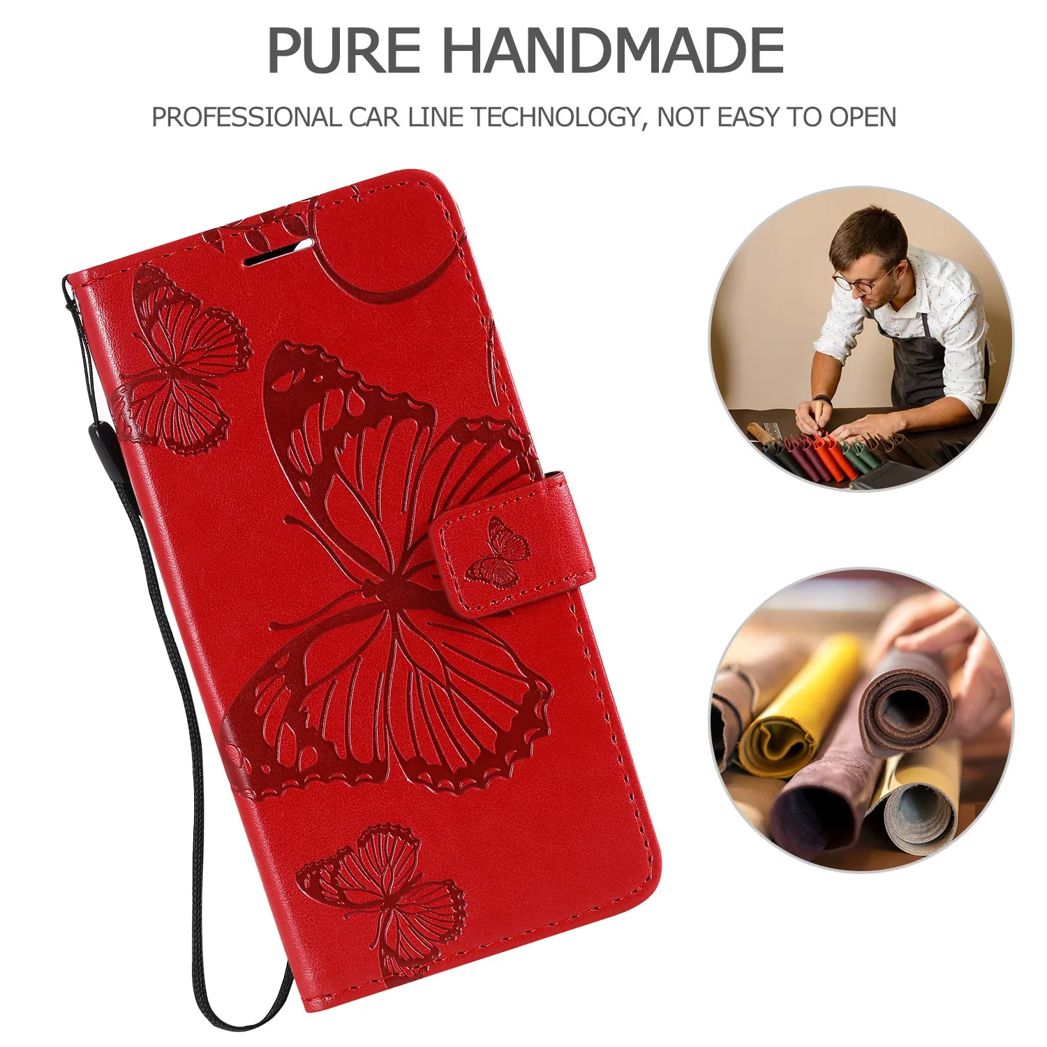 

3D Butterfly Wallet Leather Case For iPhone 11 Pro Max 12 Mini XR X XS 7 8 Plus 6 6S Plus 5 5S SE 2020 Holder Flip Satnd Cover
